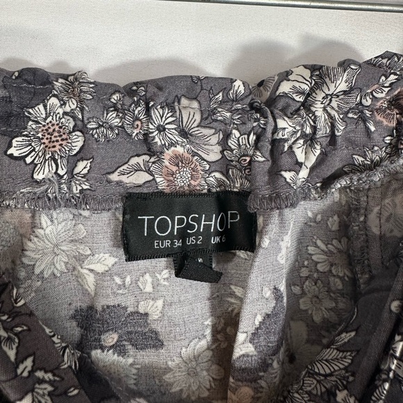 Topshop Grey Floral Lightweight Jogger Pants - Picture 3 of 5